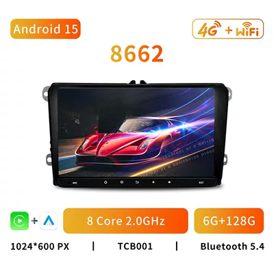 Carplay Car Navigation Central Control – DVD Navigation - 8662-android-15-8-core-6g128g-9inch