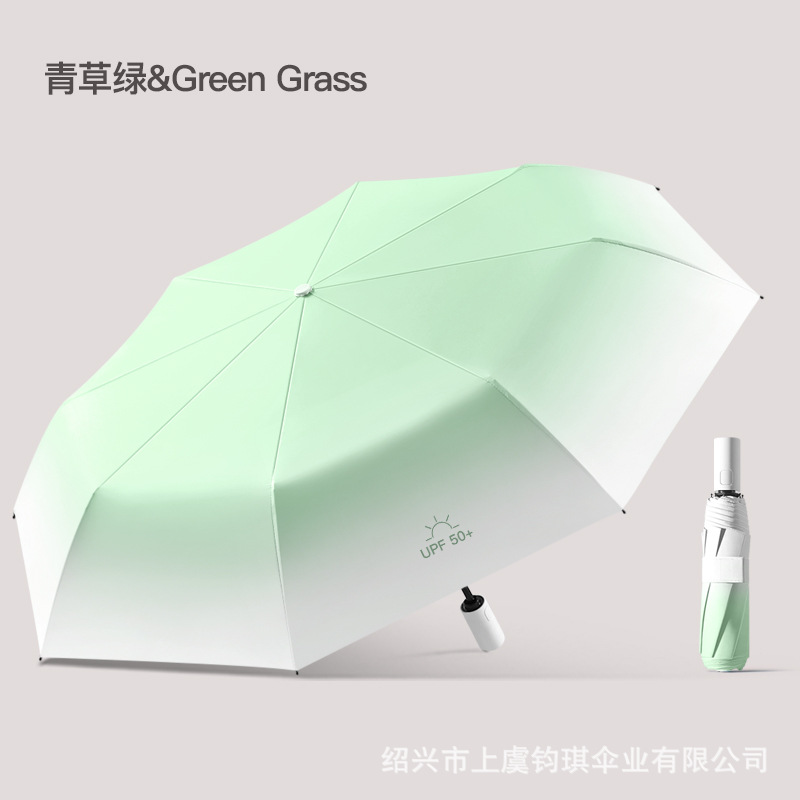 Paraguas de vinilo de protección solar completamente automático en stock logotipo imprimible al por mayor paraguas plegable paraguas de sol paraguas triple
