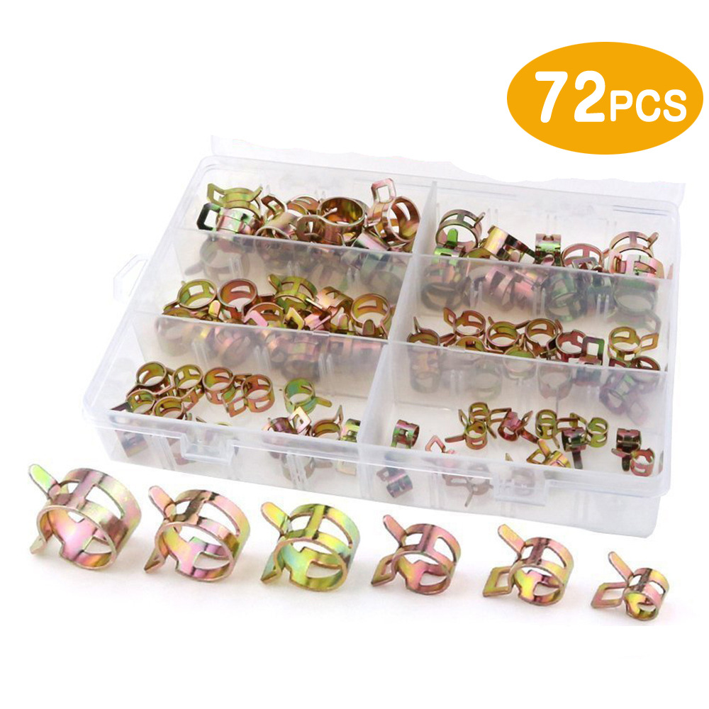 Abrazadera de manguera americana de acero inoxidable 60 piezas en caja abrazadera de combinación abrazadera de aro conjunto de suministro transfronterizo