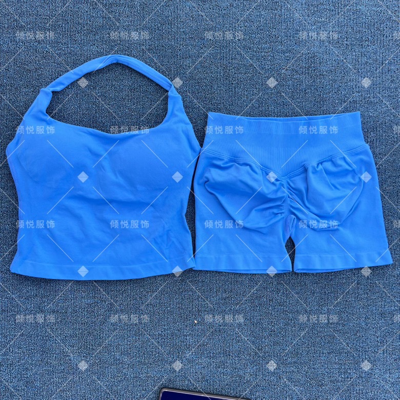 AliExpress venta caliente DFYNE nuevo fitness yoga traje deportivo chaleco halter sujetador pantalones cortos traje mujer