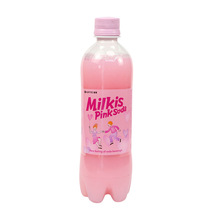 韩国进口乐天牛奶味苏打水milkis妙之吻棉花糖碳酸饮料500ml*20瓶
