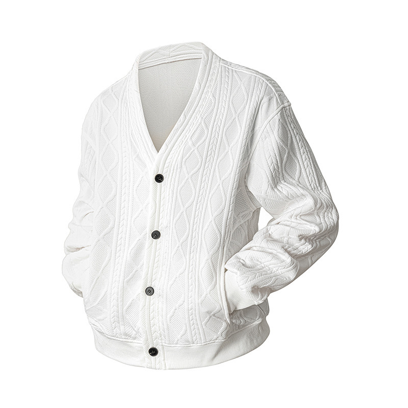 Cross-Border Export Large Size Stereo Knitted Lapel Double-Layer Hemp Pattern Knitted Quilted Cardigan Wy6612 (Taobao Cross-Border Export Large Size Stereo Knitted Lapel Double-Layer Hemp Pattern Knitted Quilted Cardigan Wy6612 (Taobao