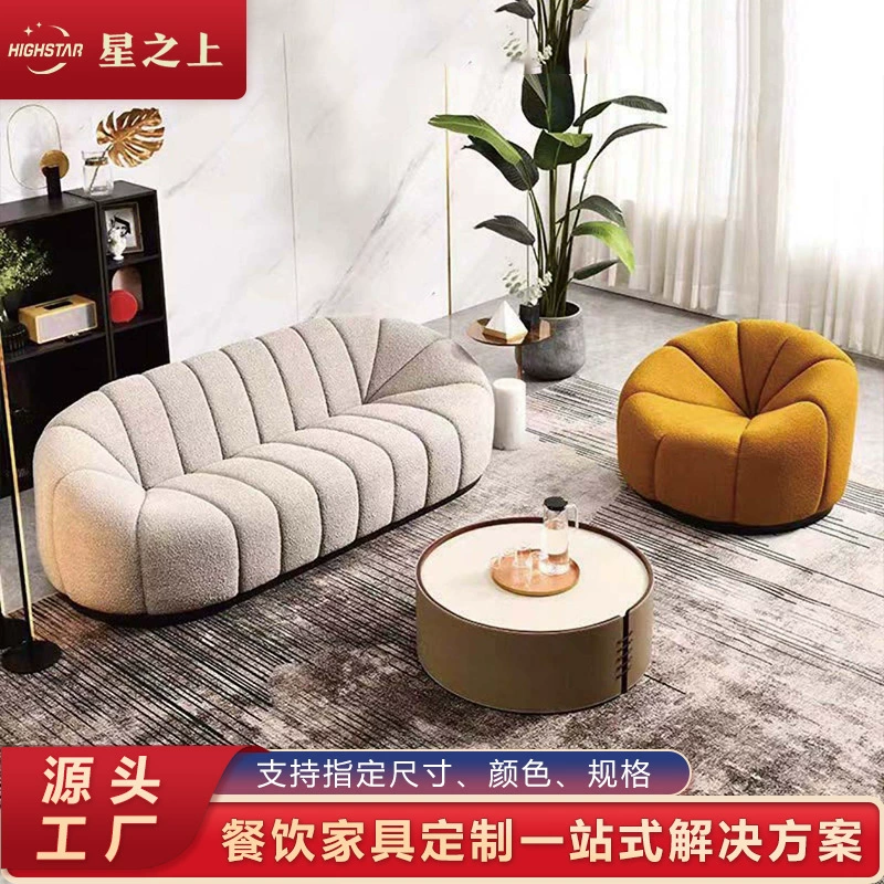 Комбинация диванов Villa, диван из высококачественной ткани, легкий роскошный дизайнерский диван, диван-гусеница, диван для гостиниц и B&B.