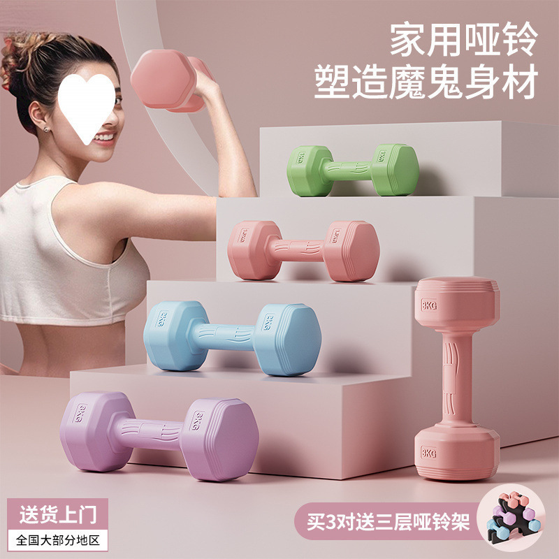 Dumbbells for Women, Fitness Equipment for Home, Slim Belly Barbell, Kettlebells, Children, Teenagers, Female Small Dumbbells, a Pair