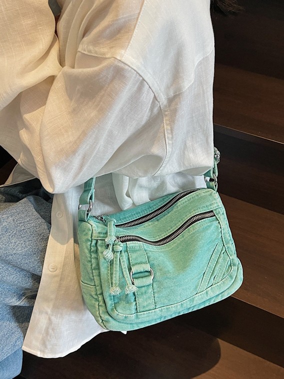 Transfronterizo nuevo denim viejo retro bolso pequeño para mujeres 2025 moda viaje ocio mochila de hombro