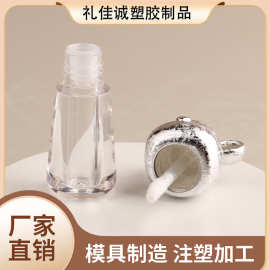 银色盖透明瓶身唇彩唇釉管喷镀厚壁便携小刷头液体腮红厂家批发商