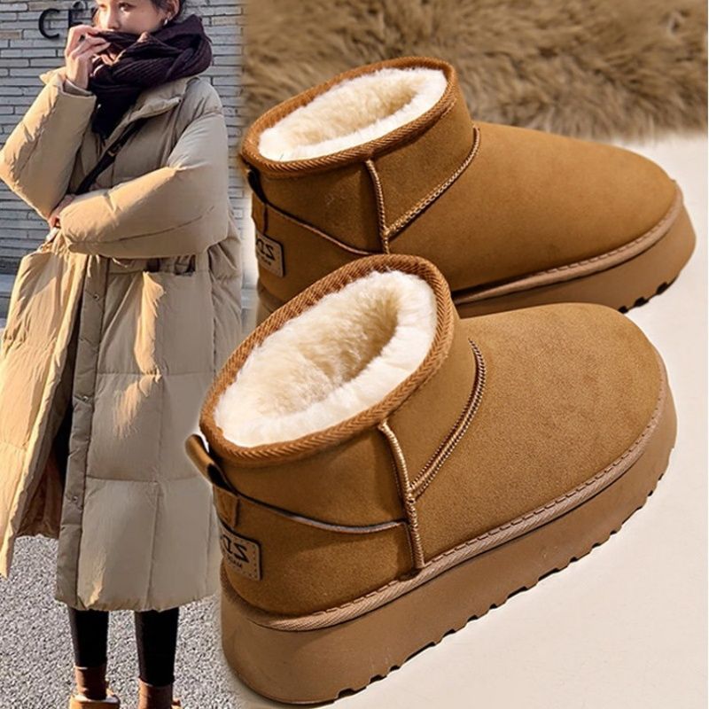 2024 nuevas botas de nieve para mujeres estudiantes botas de invierno botas de algodón para mujeres zapatos coreanos gruesos de lana