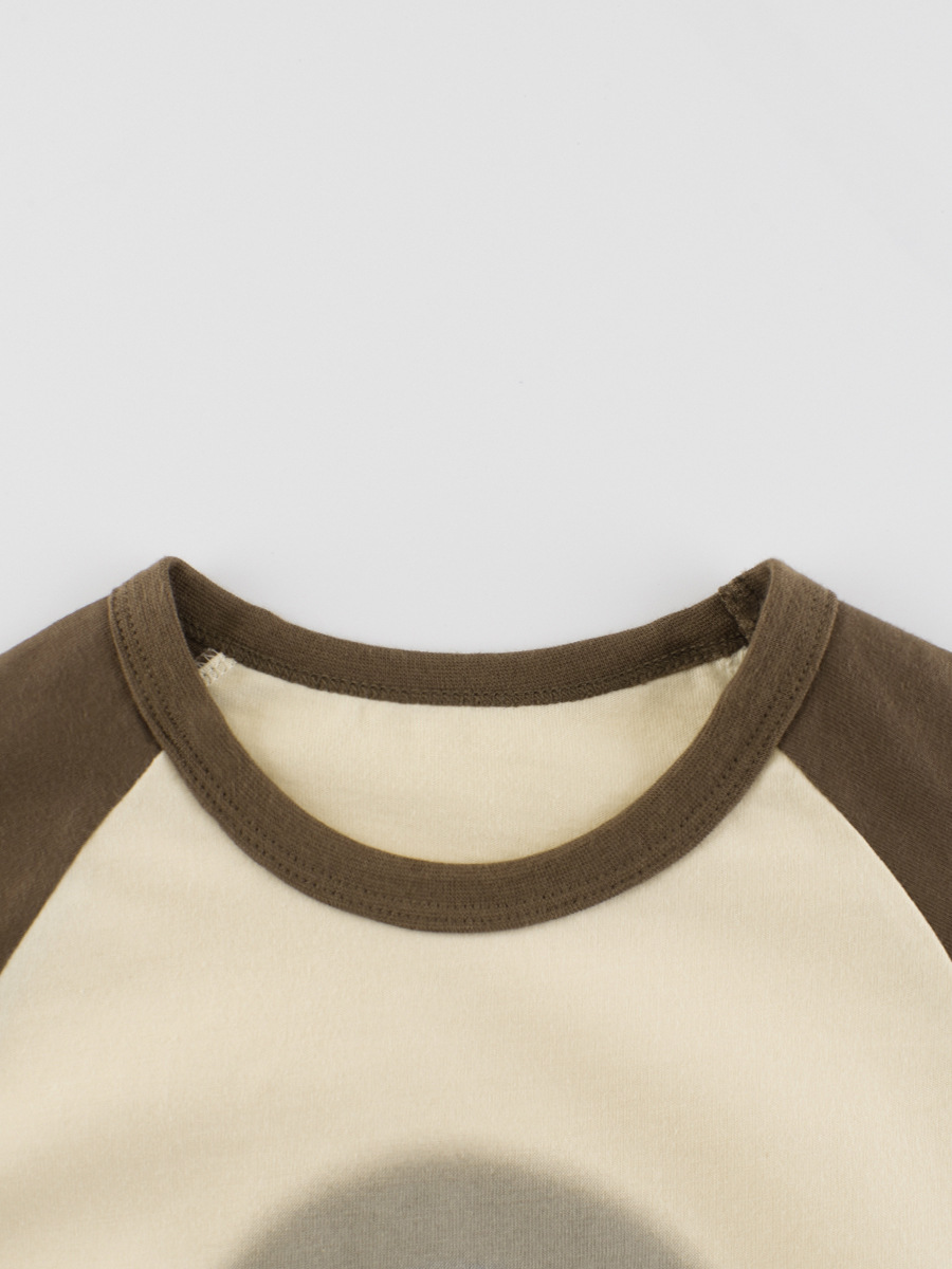 27kids ropa infantil transfronteriza otoño nueva camisa de fondo para niños camiseta de manga larga para niños ropa de bebé cabello de una pieza