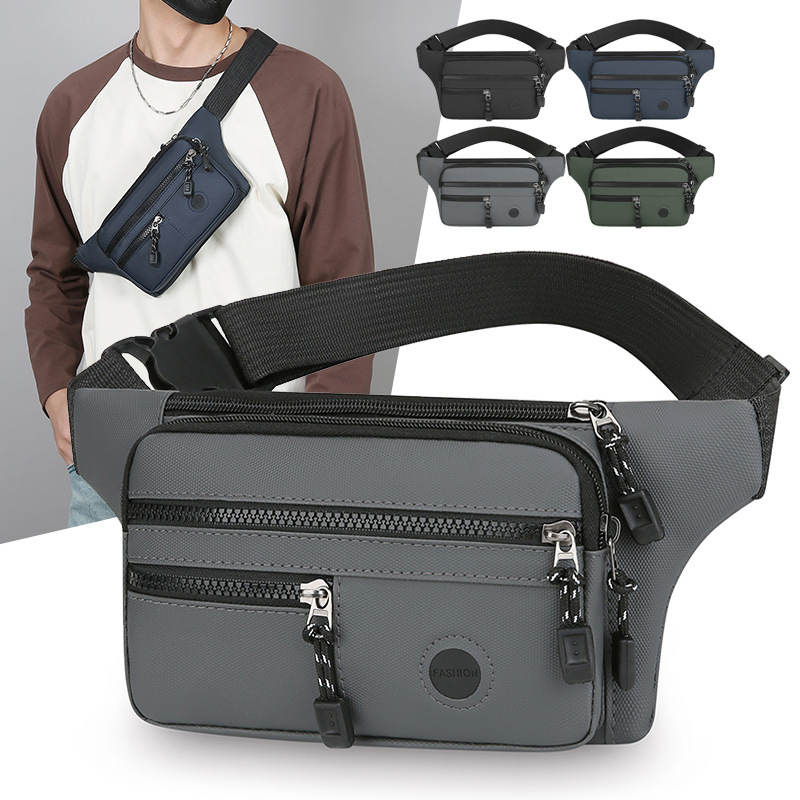 Wholesale New Crossbody Bag, Water-Repellent Waist Bag, Men's Personalized Casual Outdoor Sports Shoulder Bag, Fashionable Chest Bag