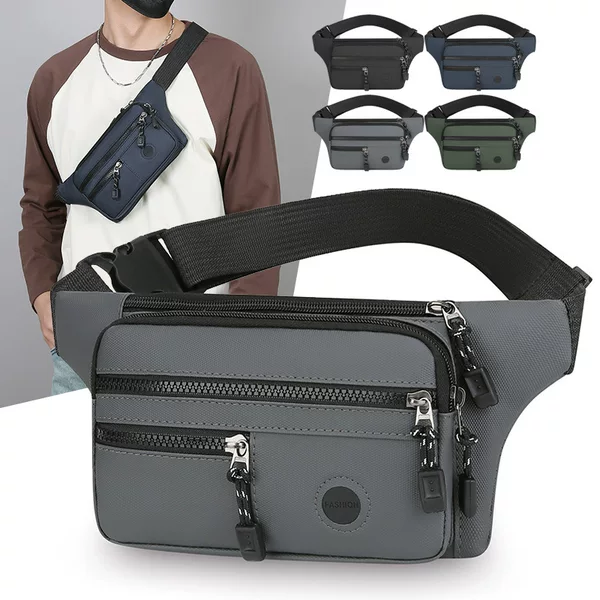 Wholesale New Crossbody Bag, Water-Repellent Waist Bag, Men's Personalized Casual Outdoor Sports Shoulder Bag, Fashionable Chest Bag