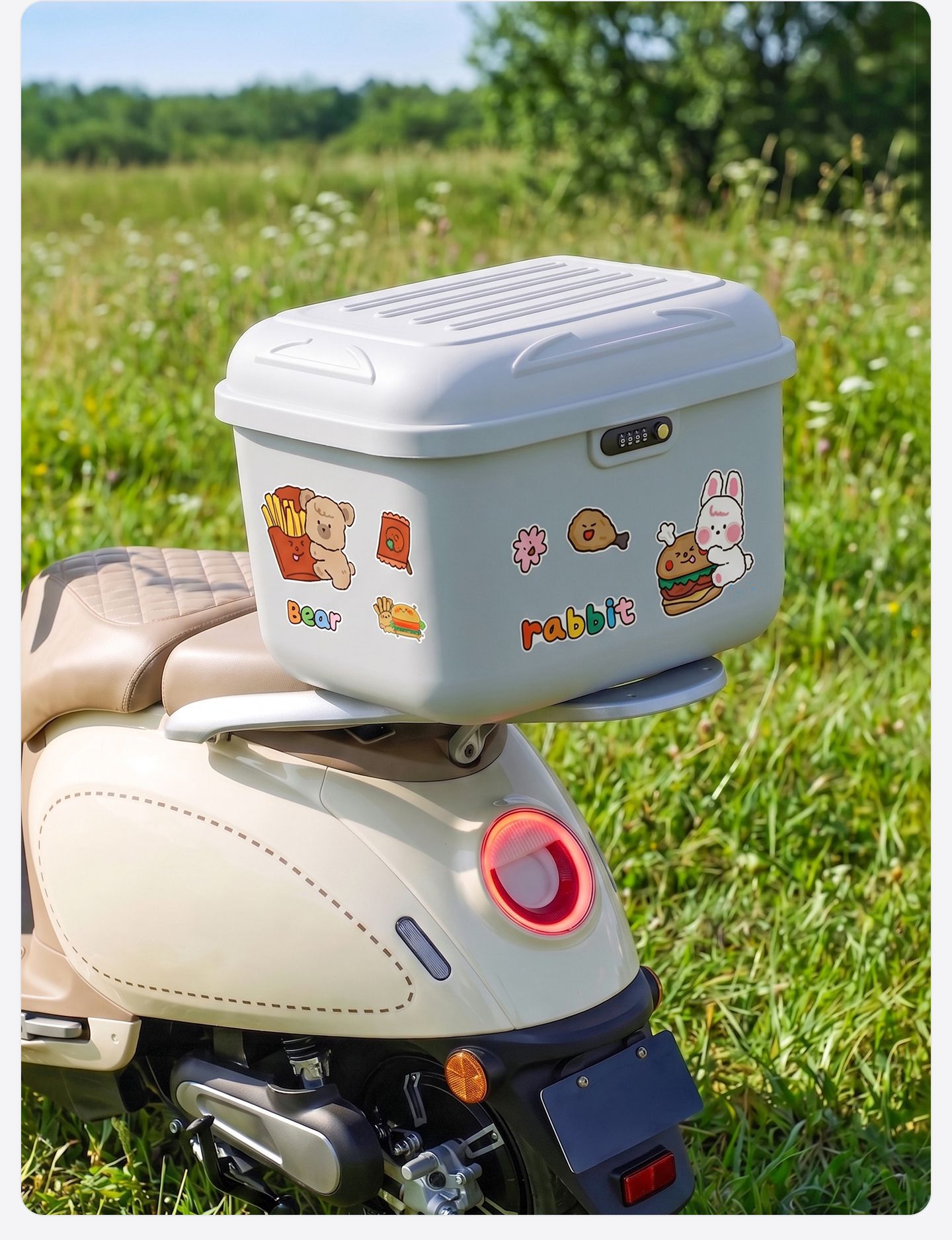Universal large-capacity electric vehicle trunk suitable for Ninebot, Tailg, Aima electric scooters and motorcycles for storage