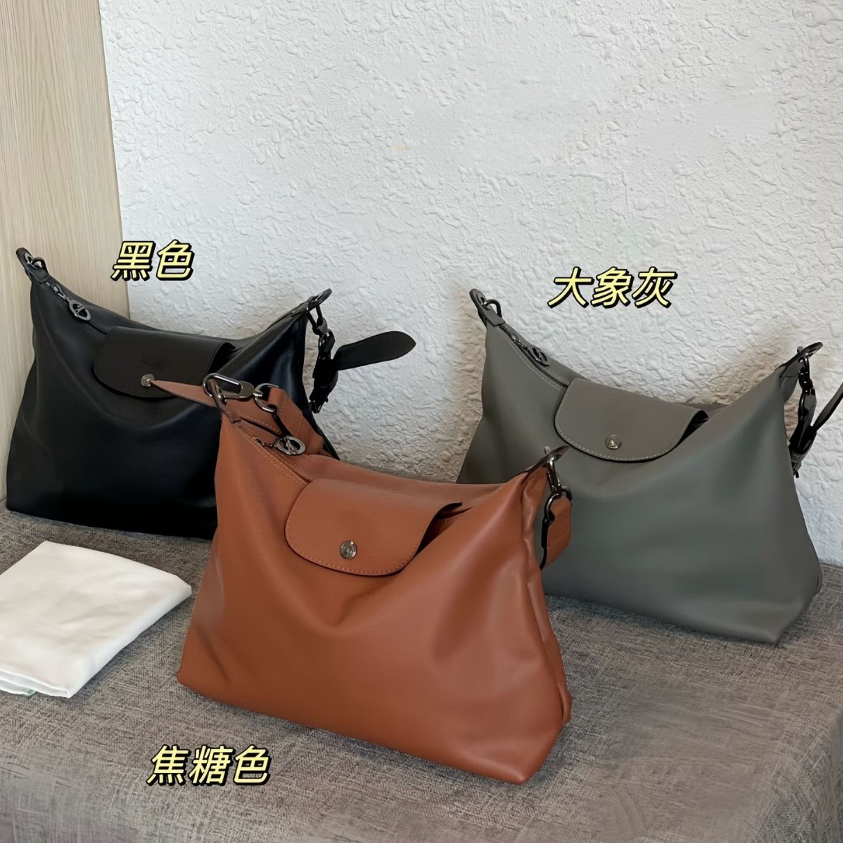 Longjia New Hobo Cowhide Underarm Bag For Women Large Capacity Commuter Tote Soft Leather Handbag Shoulder Crossbody Bag