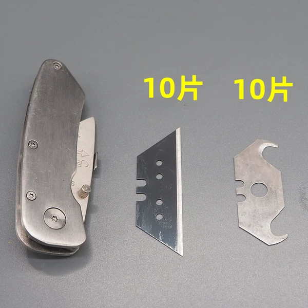 All-steel knife holder plus T-shaped black blades, 10 horns, 10 blades - above 60° - 5cm - 90mm