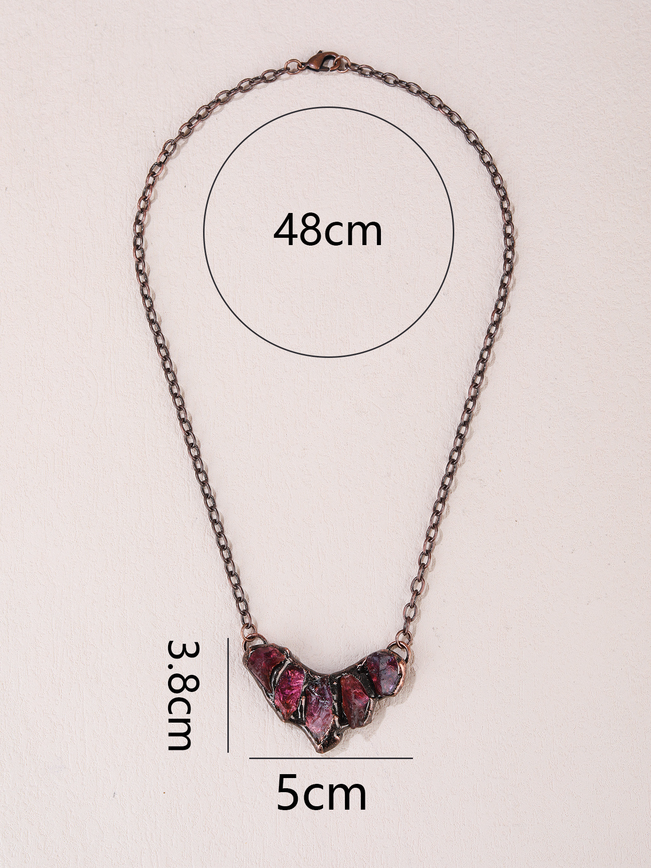 cable chain Chain Type Wholesale Jewelry Retro Ethnic Style Geometric Copper Crystal Handmade Inlay Necklace Cable Chain