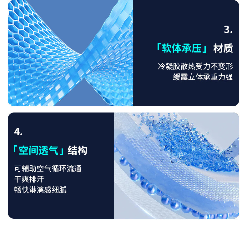 Summer Gel Honeycomb Seat Cushion, Enlarged Car Honeycomb Seat Cushion, Ventilated and Breathable Thick Seat Pad, Jelly Cooling Pad