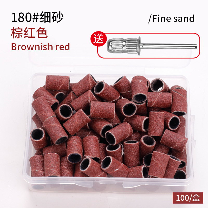 Amazon estilo caliente cabeza de lijado de uñas anillo de arena amoladora eléctrica anillo de arena de uñas caja de color funda de cojinete de montaje