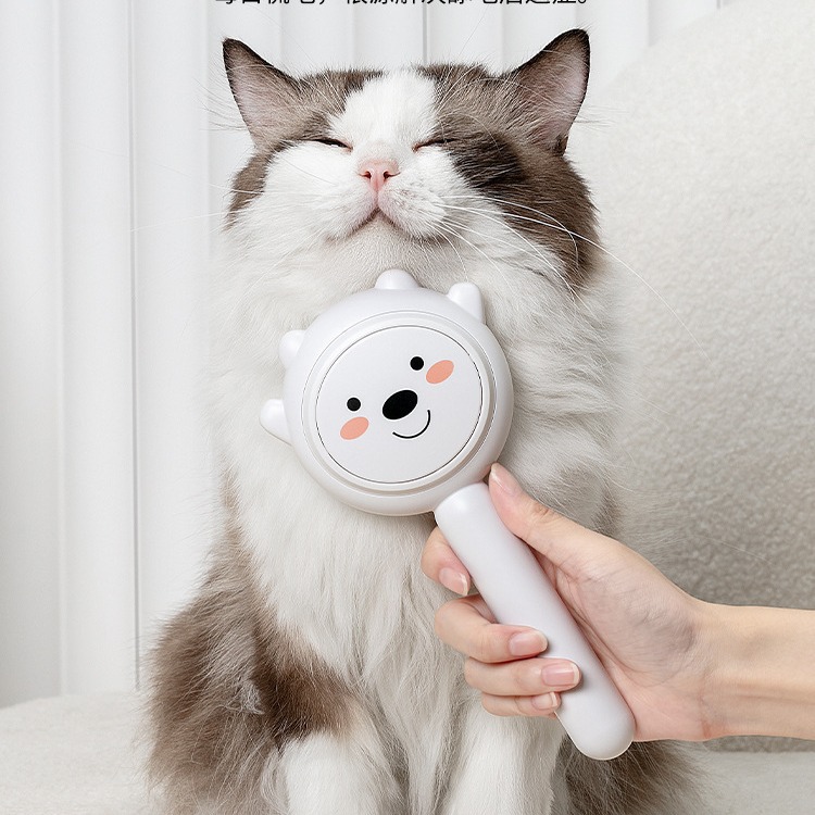 Cruz-frontera nueva aguja de dibujos animados peine para mascotas peine de la depilación del gato peine mascota masaje peine para mascotas