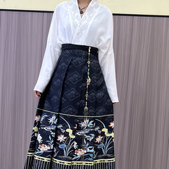 国風漢服百合アクセサリーの馬のスカートの長いタイプの禁歩は古風を飾って襟を抑えます。