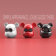 B6 Violent Bear Wireless Bluetooth Speaker Mini Home Desktop Ornament Cartoon Bear Head Speaker Creative Gift Wholesale