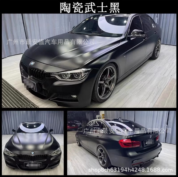 Pet Ceramic Black Car Color Change Film Matte Black Motorcycle Full Body Modification Film Color Change Sticker Royal Motorcycle