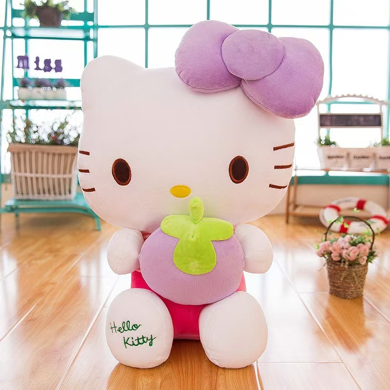 创意卡通水果KT猫草莓猫咪公仔可爱毛绒玩具女生礼品批发外贸玩偶|undefined