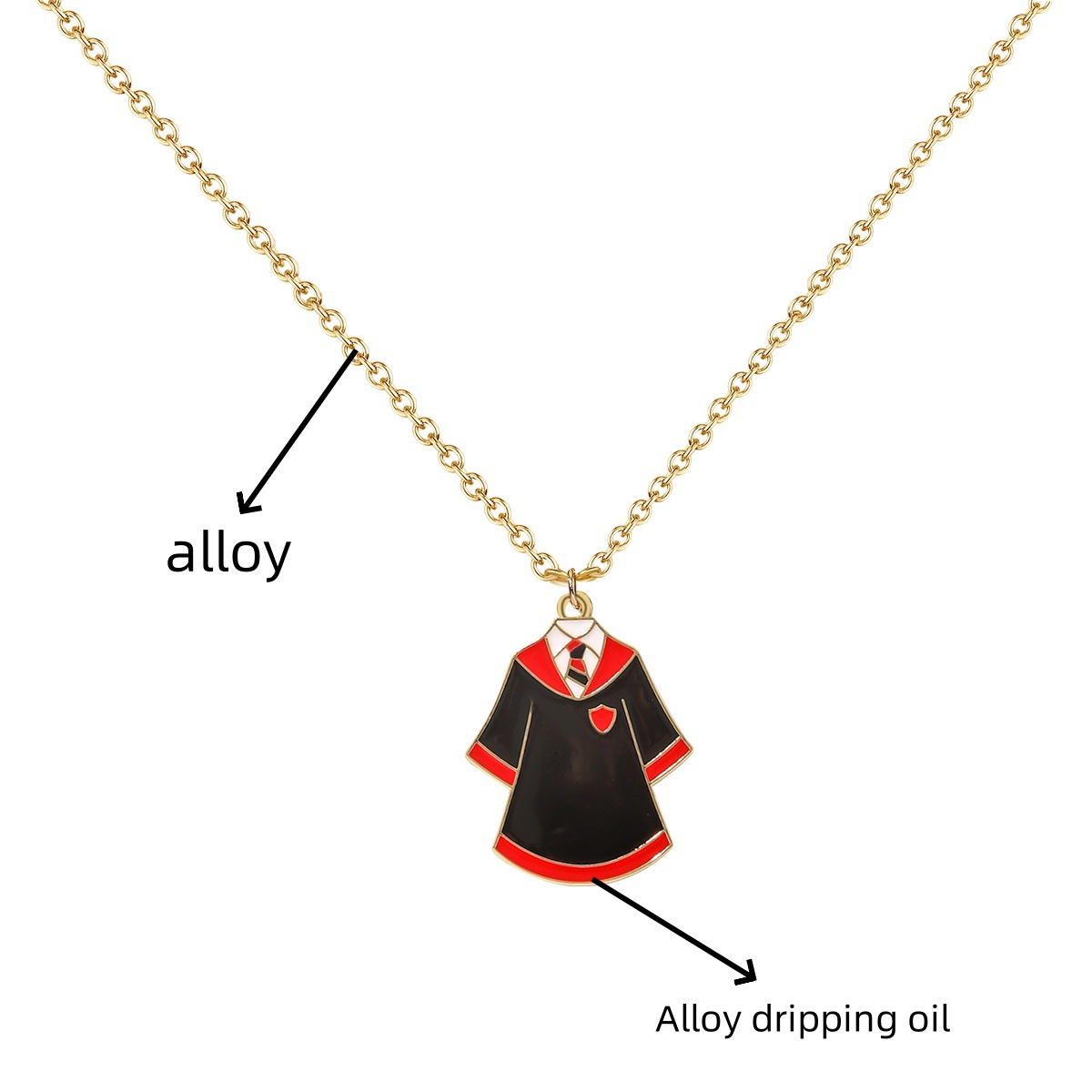 14g Weight Alloy Pendant Material Pendant Necklace Classification Alloy Chain Material cable chain Chain Type 1 Piece Quantity School, Graduation Occasion Alloy Material Doctoral cap, Student Clothes Pattern All Seasons Season Women's Gender Enamel, Plating Design Modern Style Style Modern Style Doctoral Cap Student Clothes Alloy Cable Chain Pendant Necklaces Wholesale 16