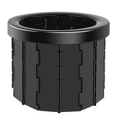 Car toilet folding portable washable outdoor emergency toilet self-driving travel car supplies car toilet (Kempinq və səyahət) - 25cm-black-15-garbage-bags-12-packs-of-curing-agent-storage-bag-included
