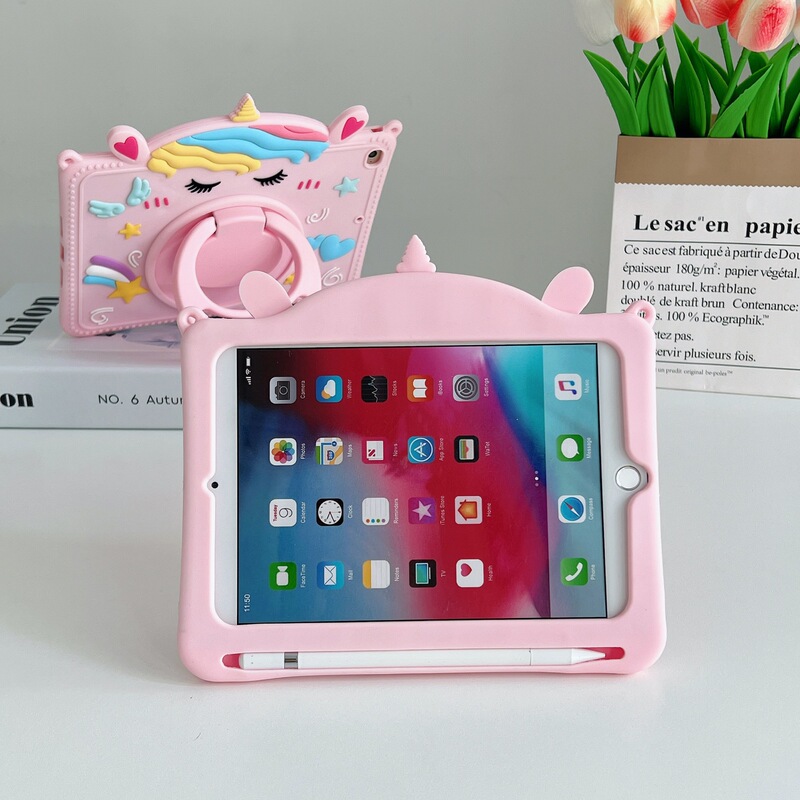 Manufacturer Suitable iPad Protective Case Unicorn Rotating Samsung A7Lite Tab A8 A9 Protective Case