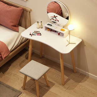 Nordic Dressing Table for Bedroom, Small Apartment, Simple Modern Makeup Table, Ins Style, Internet Celebrity Mirror Makeup Table, Economical Type