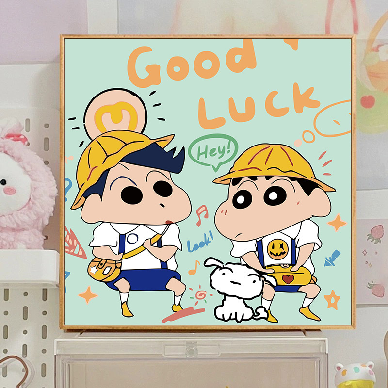 スポンジ・ボブ デジタル油絵 DIY 漫画アニメ 子供向け 手塗り装飾画 置物 環境に優しい|undefined