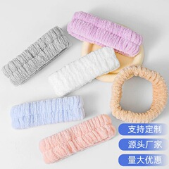 源头工厂定制毛绒防滑宽边弹力发带瑜伽美容洗浴头饰批发颜色多选
