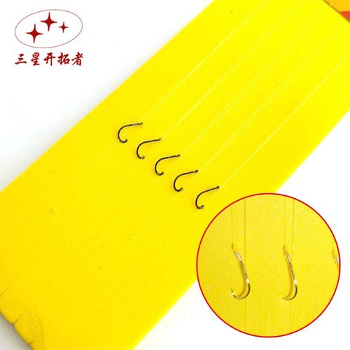 Sub-line double hook hand-tied finished fish hook gold sleeve Izu Iseni fish hook set new Kanto fishing gear