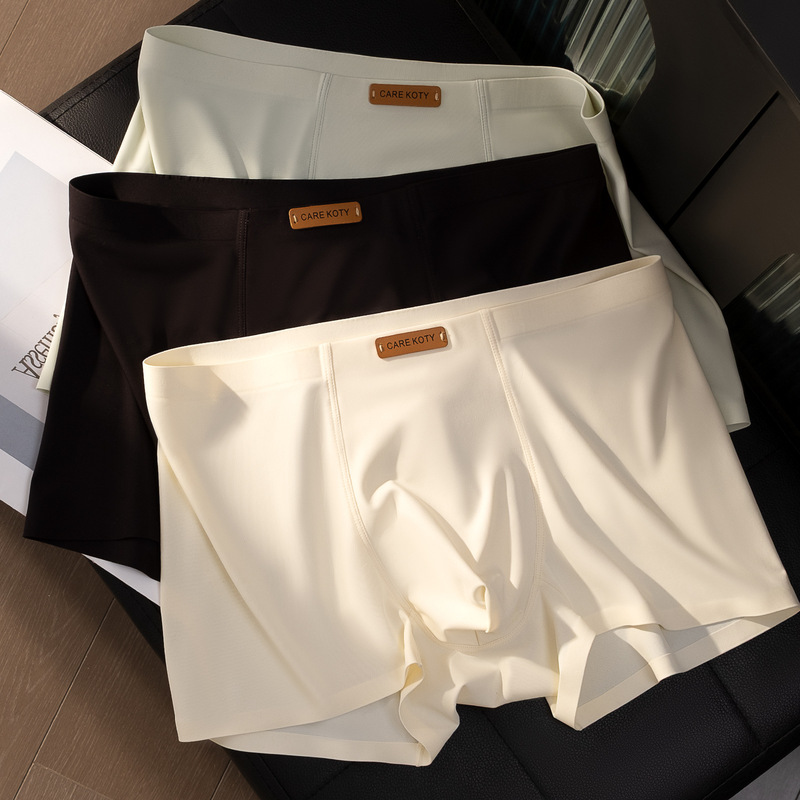 Carekoty Seamless Luxury Ice Silk Men's Underwear, Summer Comfortable Large Size Men's Boxer Briefs Carekoty Seamless Luxury Ice Silk Men's Underwear, Summer Comfortable Large Size Men's Boxer Briefs