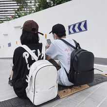 外貿韓版大容量軟皮雙肩電腦包少女初高中學生書包大學生旅行背包