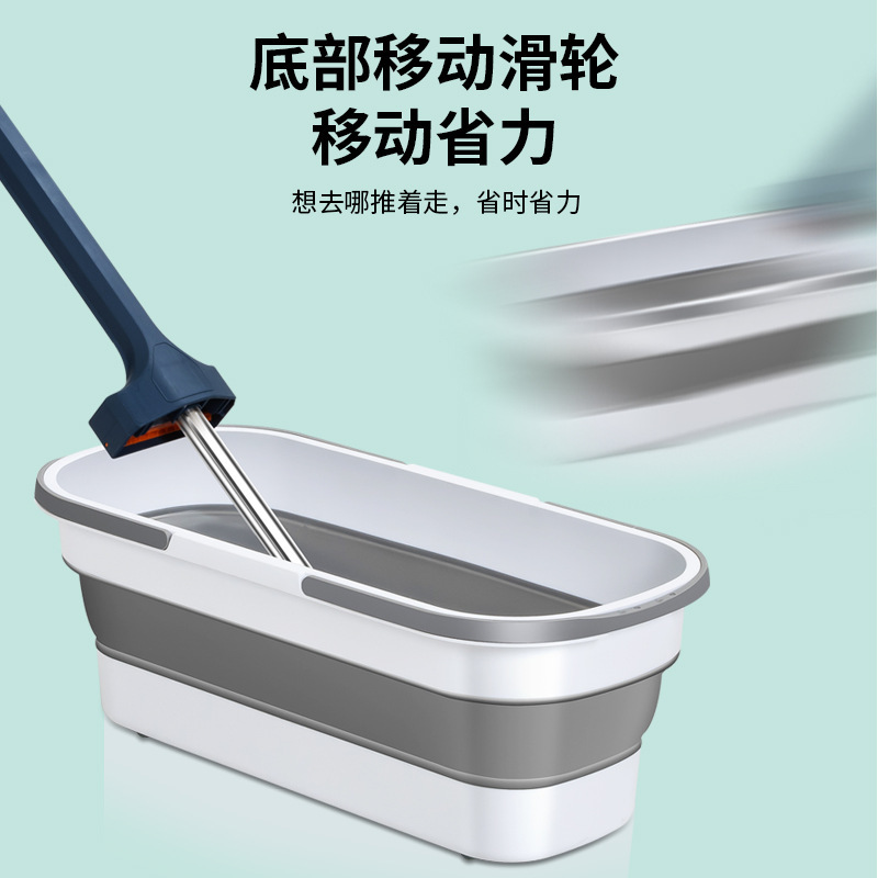 Portátil plegable cubo fregona cubo silicona coche lavado cubo al aire libre portátil cubo de plástico rectangular hogar cubo de la fregona