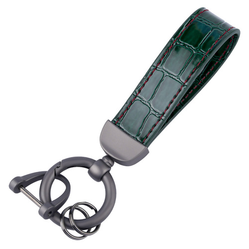 Fashionable high-end car key lock keychain minimalist leather key holder creative couple's style business keychain