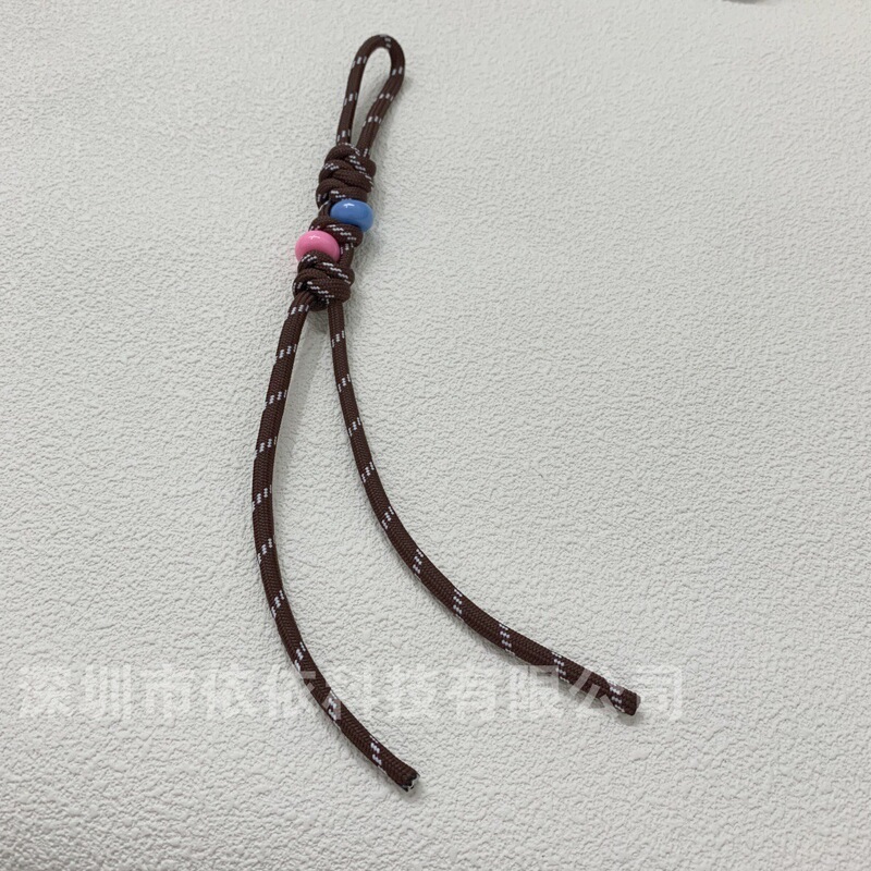 miu系彩色包包编绳挂件时尚车钥匙扣挂饰金刚结手工彩珠编织挂绳|undefined