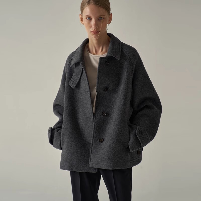 Faca*E Patte*N Woolen Outwear Women's Spring & Fall Star's Same Style Cashmere Outwear Wool Jacket Top