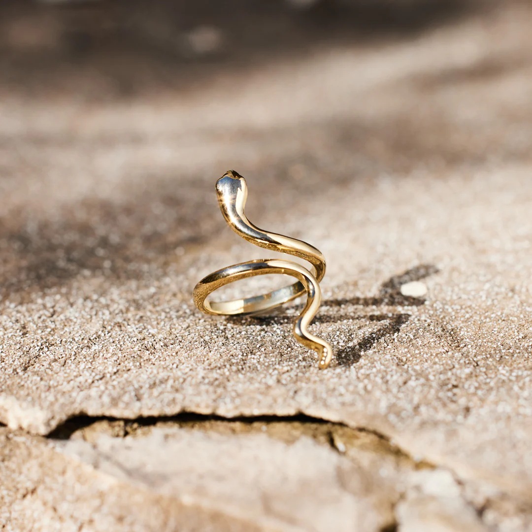 Holiday, Street Occasion 925 Sterling Silver Material Snake Pattern 925 Sterling Silver Snake Open Rings