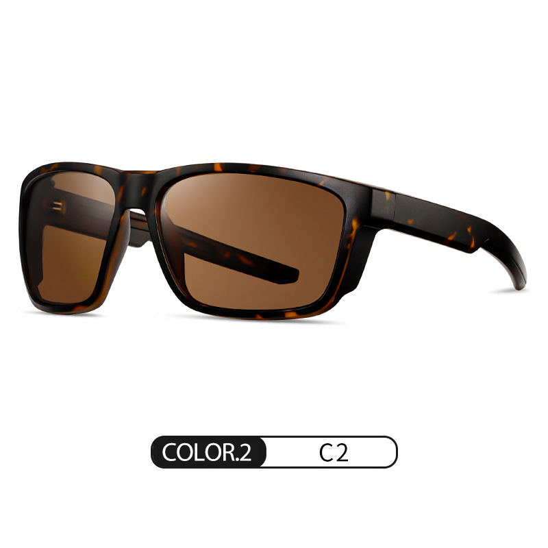 Nuevas gafas de sol polarizadas S16108 protector solar para exteriores Gafas de sol para hombres de conducción Gafas de sol de marco cuadrado de tiro callejero de moda