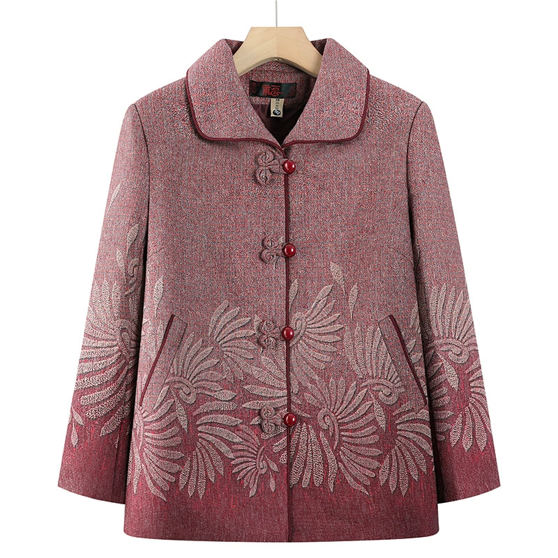 Пожилая женщина бабушка весеннее пальто свободное 70 лет старушка кардиган одежда мама весенний топ