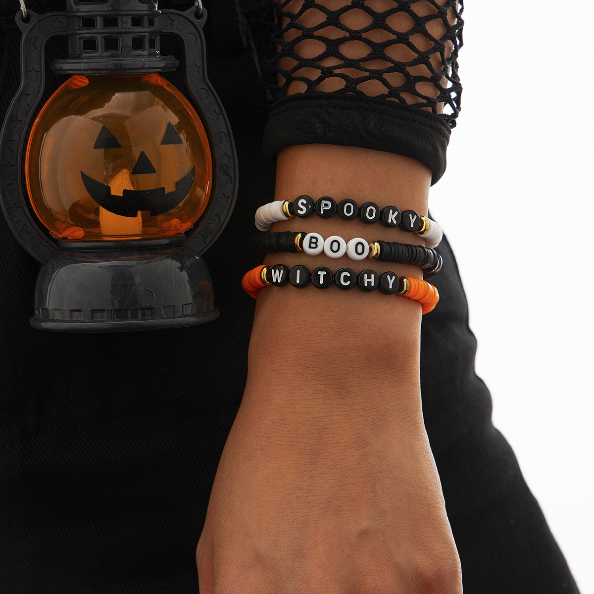 21g Weight Alloy Pendant Material Bracelets Classification CCB, Arylic, soft clay Chain Material 1 Set Quantity Festival Occasion CCB, Arylic, Alloy Material Halloween Festival Pumpkin, Bat, Ghost Pattern Women's Gender Beaded, Enamel Design Funny Style Funny Pumpkin Bat Ghost CCB Arylic Alloy Beaded Bracelets Wholesale 16