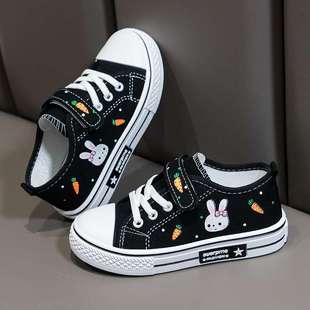Girls' Shoes 2025 New Soft-Soled Low-Cut Non-Slip Breathable Versatile Sneakers Girls Boys Student Canvas Shoes