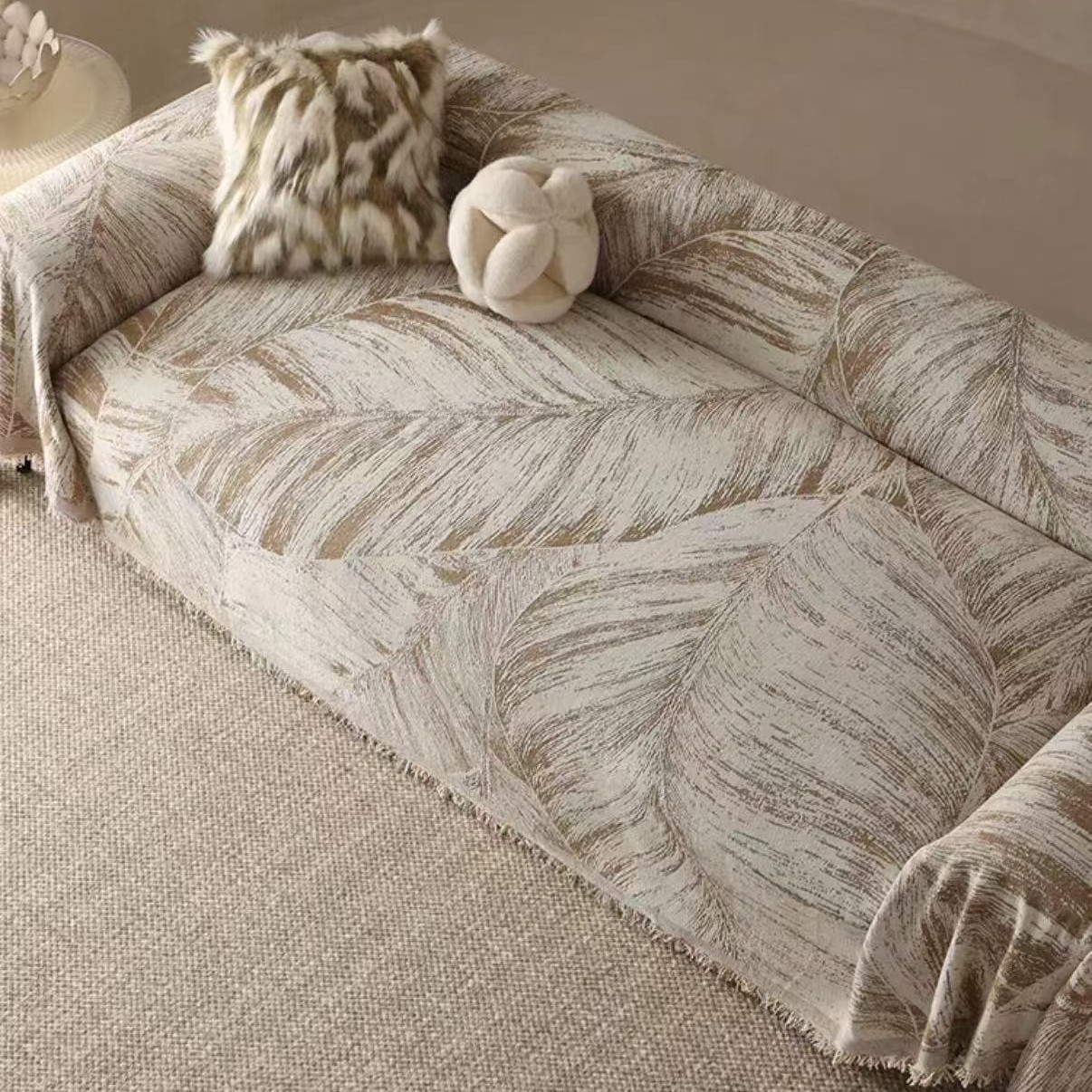 Toalla de sofá de estilo artístico chenilla Toalla de sofá antideslizante Four Seasons Juego de sofá de cubierta completa anti-gato