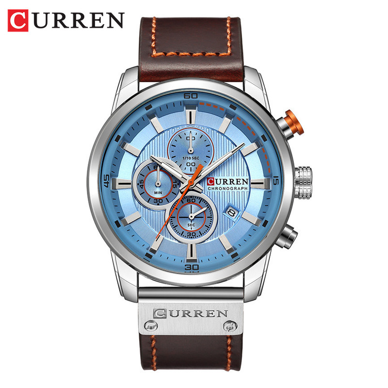 CURREN Carene 8291 Waterproof Calendar Quartz Watch Round True Three-Eyes Business Watch Men's Foreign Trade