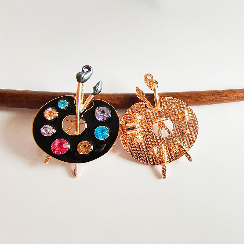 Cross-Border European and American Enamel Palette Brooch, Classy Classy Brooch, Niche Classy Corsage, Clothing Accessories for Men and Women