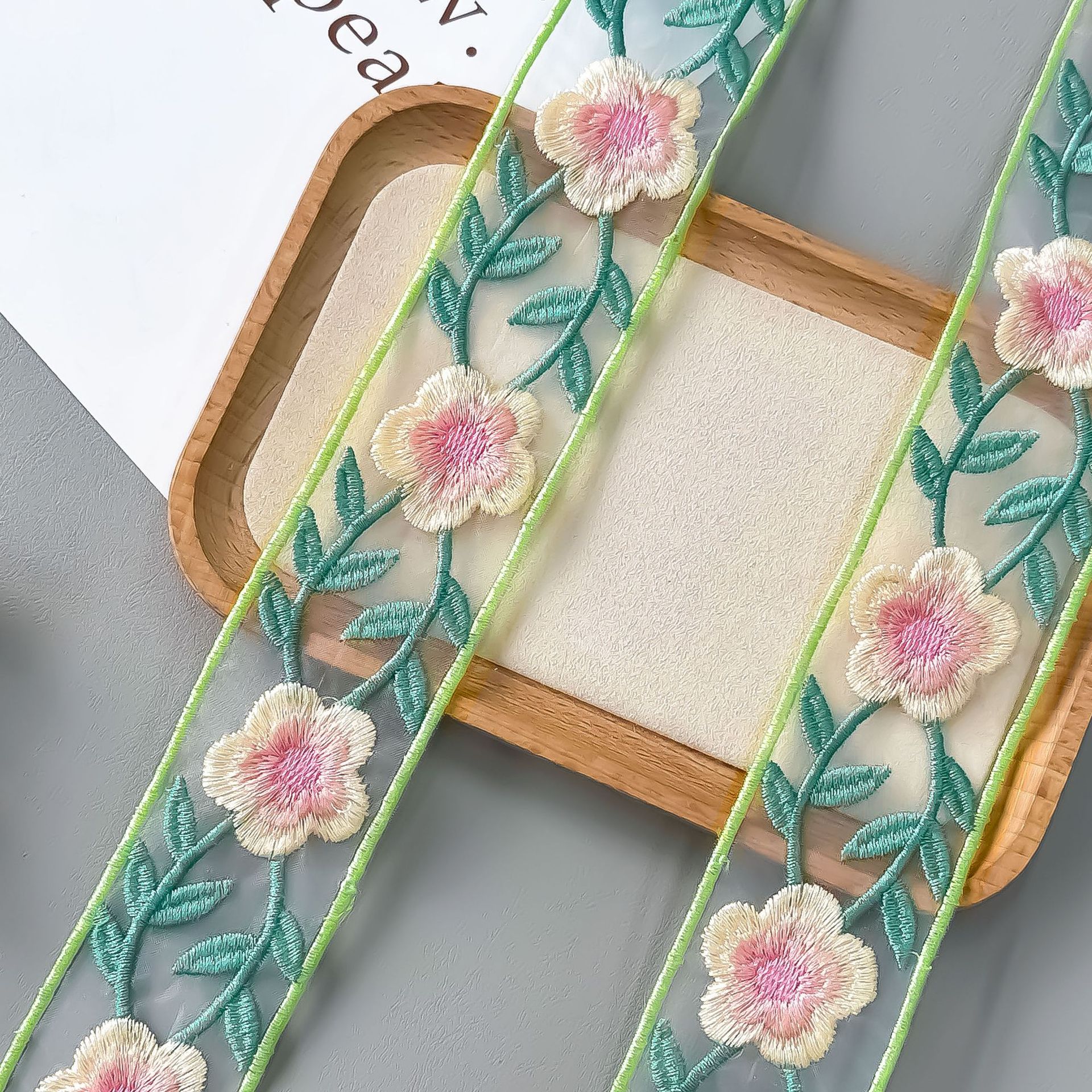 刺繡蕾絲花邊服裝輔料diy窗簾裝飾國風漢服領口袖口繡花邊條