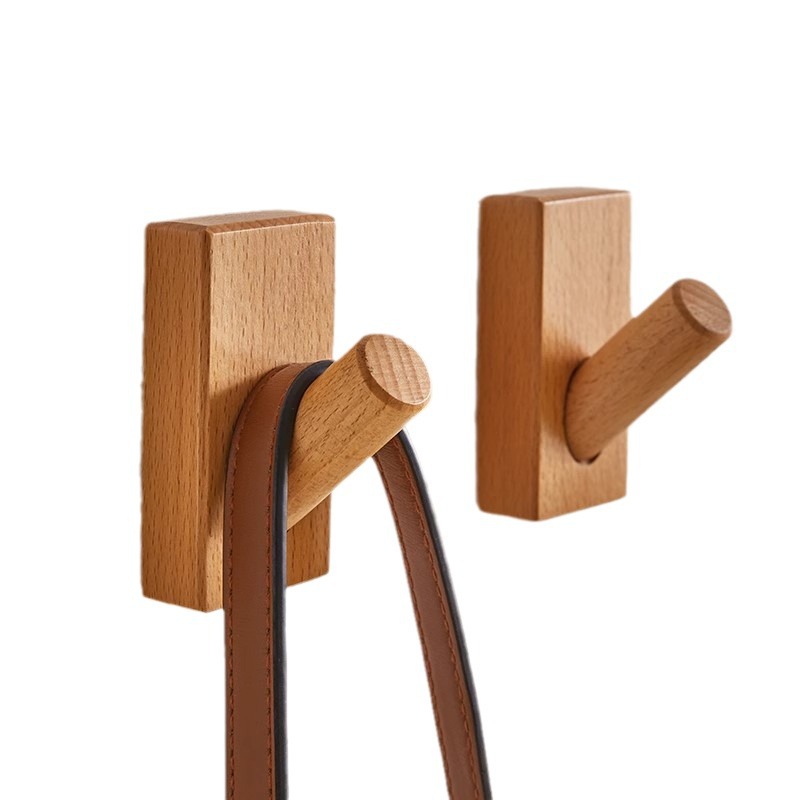 Nuevo gancho de madera sólida en la pared sin clavos gancho de sombrero creativo de pared percha de ropa americana estereoscópica percha de ropa duradera
