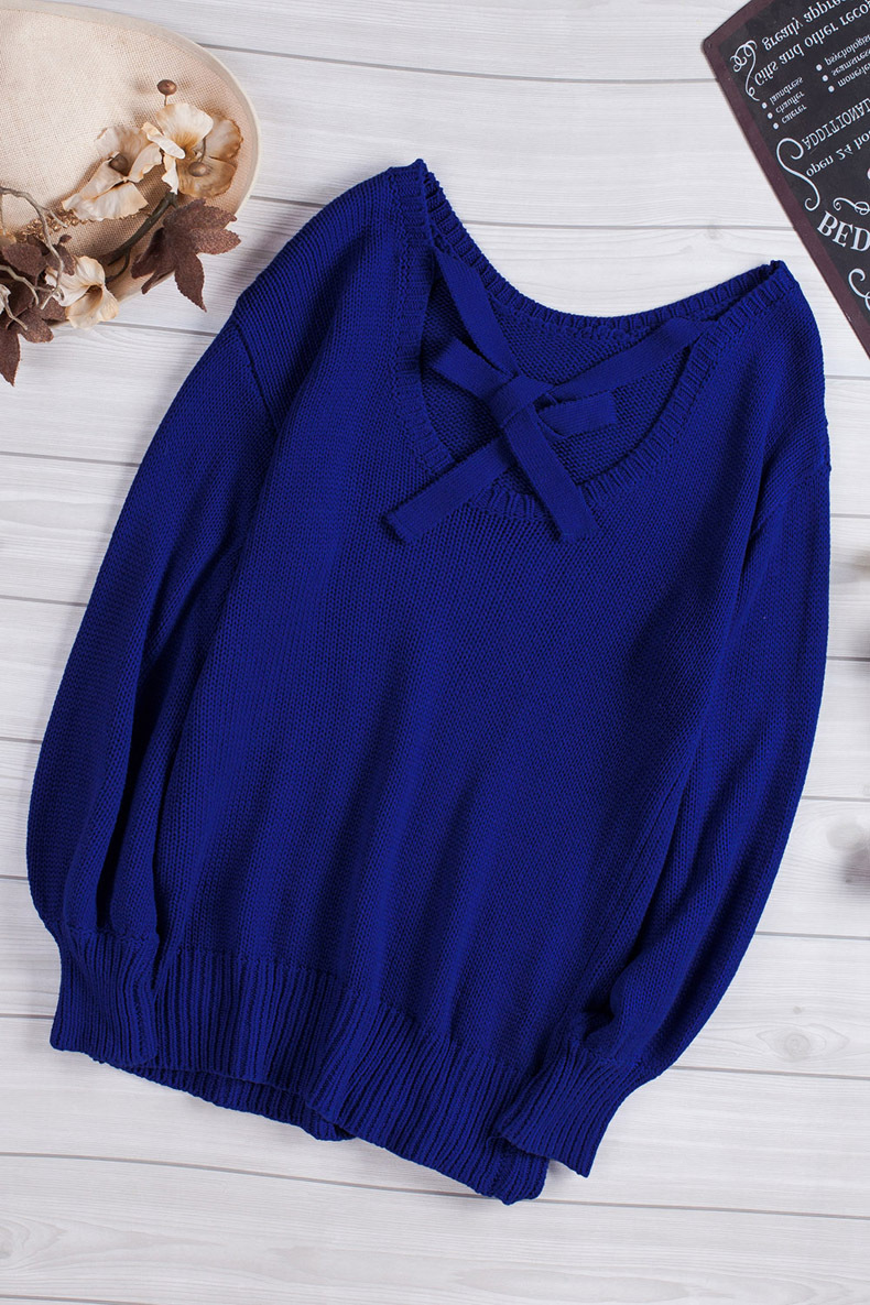 women s solid color loose mid-length round neck sweater nihaostyles clothing wholesale NSQSY78170