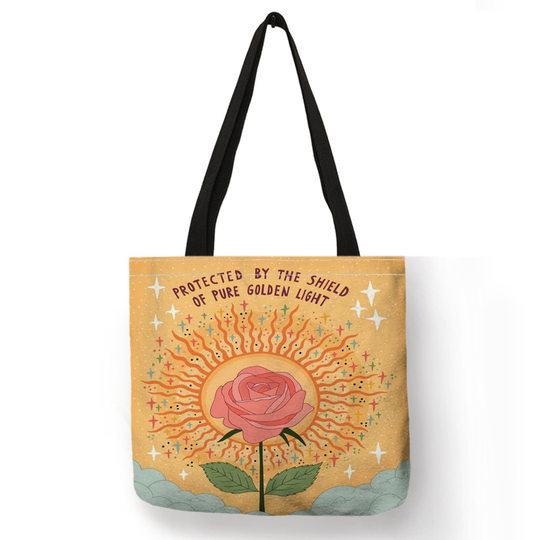 Cross-border Amazon Supply trend elements graffiti printed handbag AliExpress temu one-piece delivery